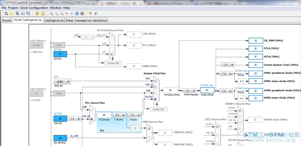 Nucleo-STM32L073RZ CoreMarkæ¶ééç½®.jpg