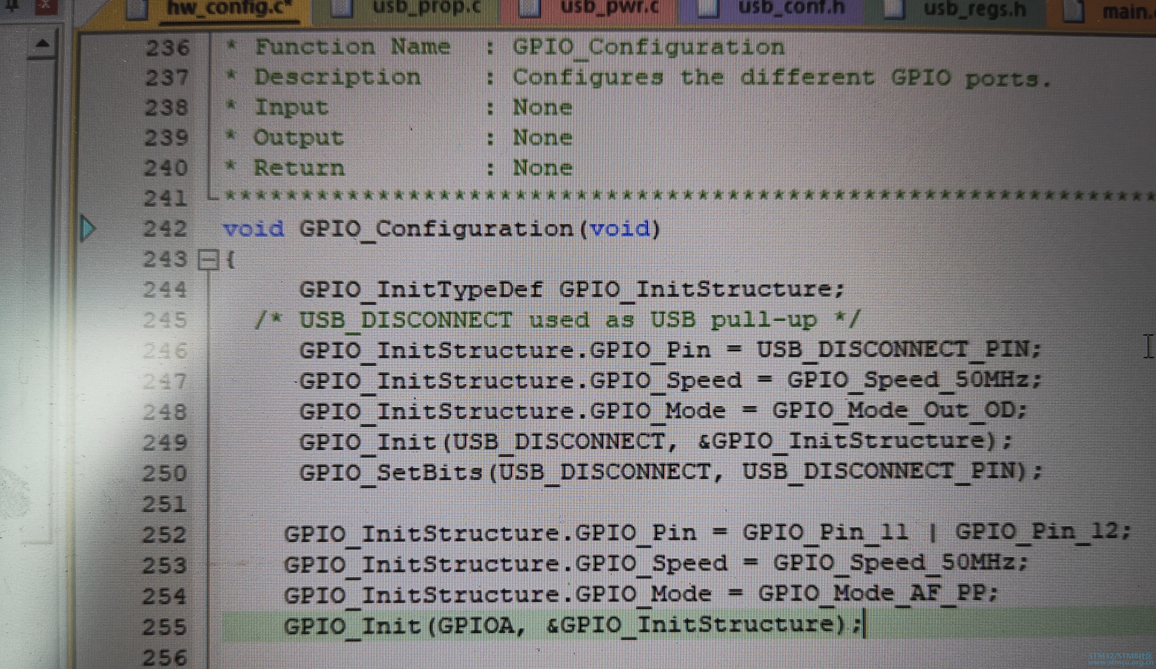 gpio_configurationå½æ°