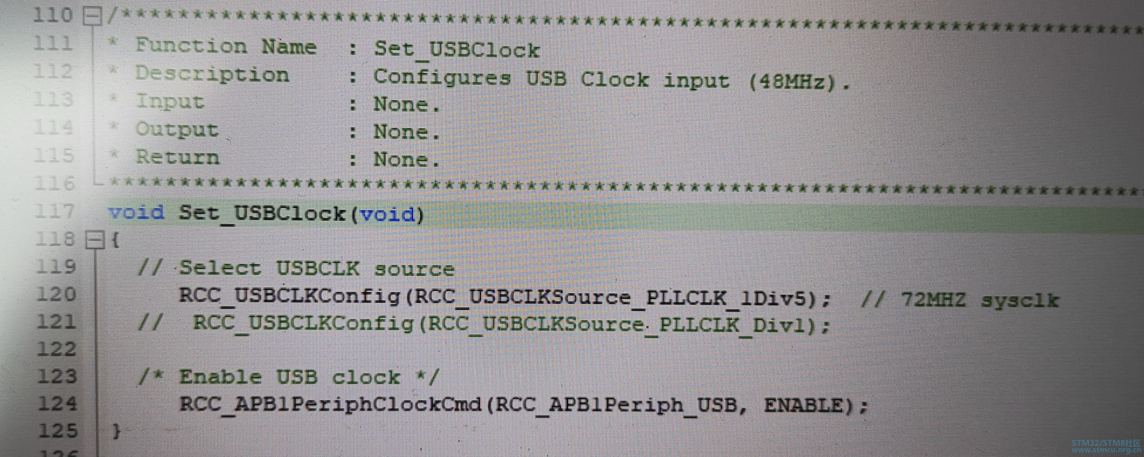set_usbclockå½æ°