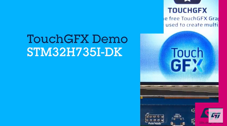 TouchGFX Demo on STM32H735I-DK