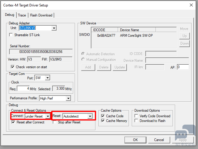 stm32wj55 stlinkv3 config.png