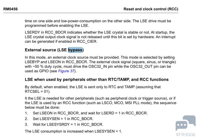 STM32U545 LSEBypass mode 1.PNG