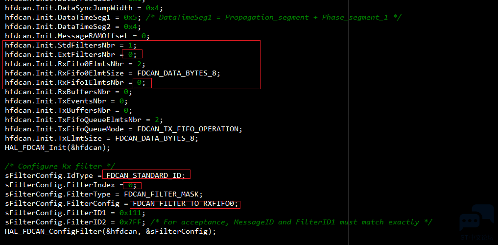 STM32H743 FDCAN two fifo two frame.PNG